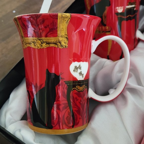 McIntosh 4 piece Mystical and Curious Cats fine bone china mug set - Picture 9 of 14